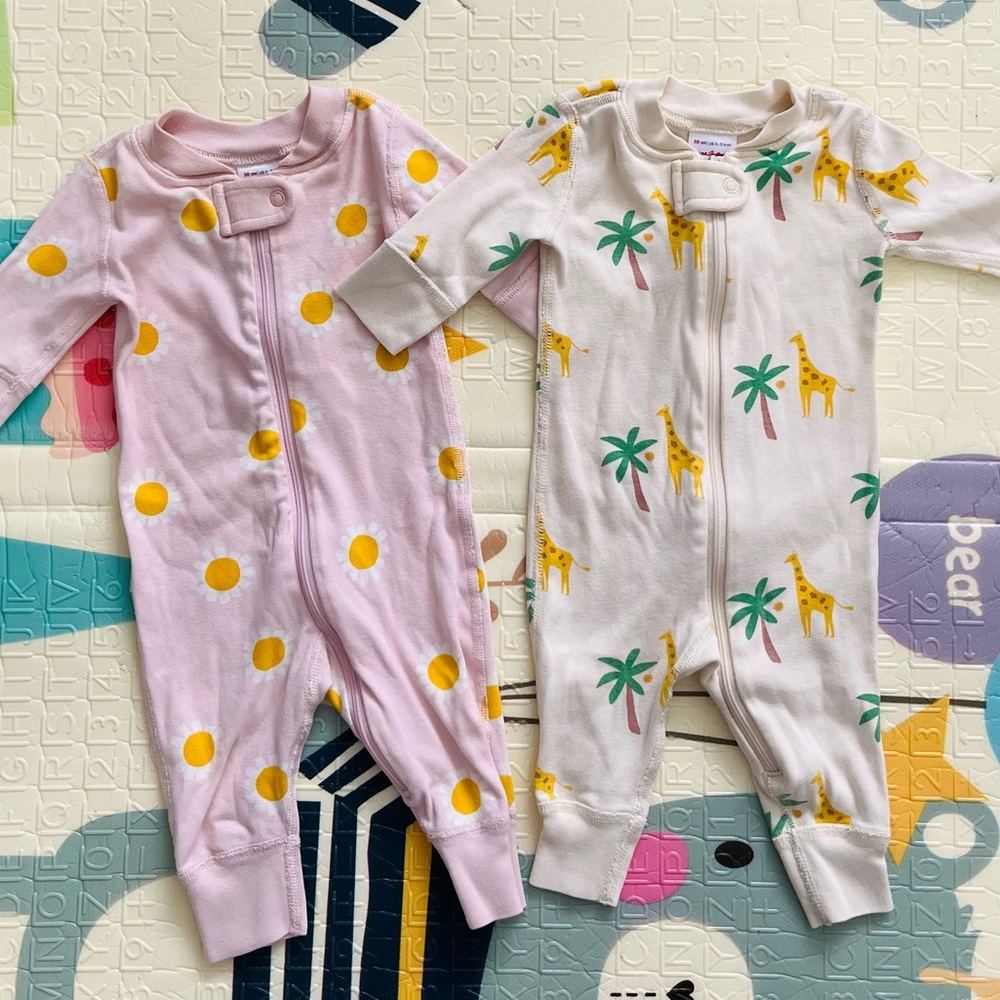 Hanna Andersson zip sleeper footless pajamas bundle